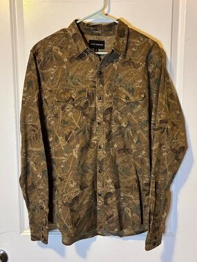 Mens Lucky Brand Pearl Snap Camo Shirt (med)